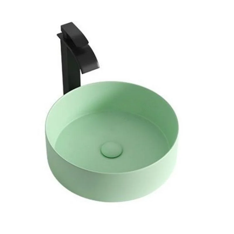 Modern Bathroom Sink Porcelain Round Wash Stand (Tap Not Included ) -Bathlova