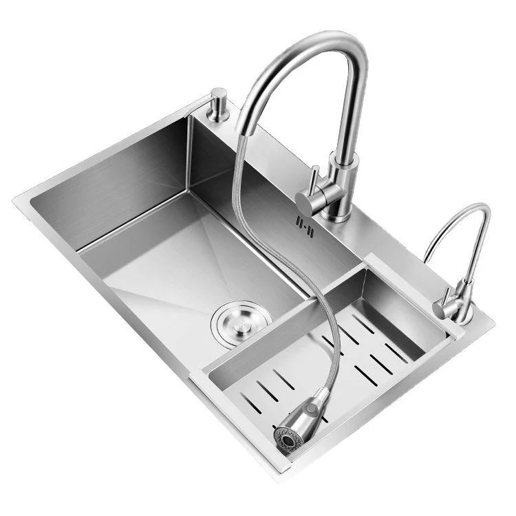 Modern Kitchen Bar Sink Stainless Steel with Basket Strainer Workstation -Bathlova