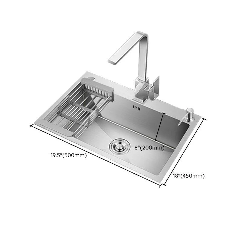 Modern Kitchen Bar Sink Stainless Steel with Basket Strainer Workstation -Bathlova