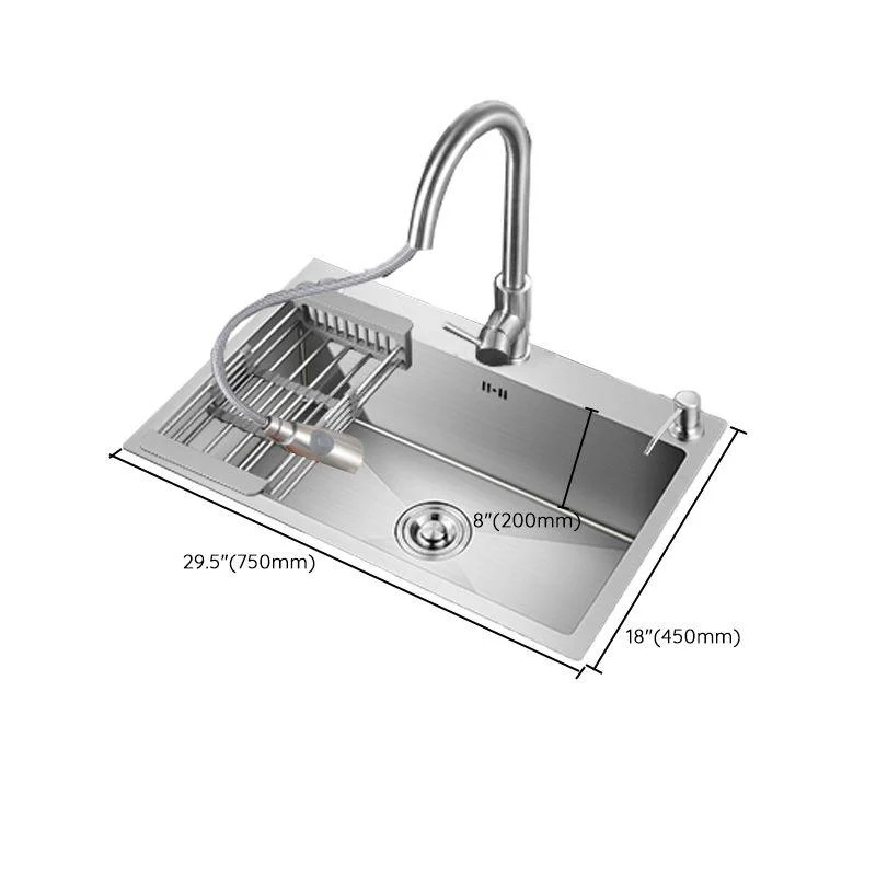 Modern Kitchen Bar Sink Stainless Steel with Basket Strainer Workstation -Bathlova