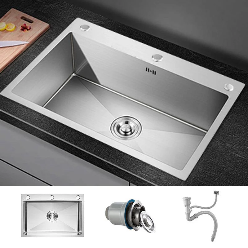 Modern Kitchen Bar Sink Stainless Steel with Basket Strainer Workstation -Bathlova