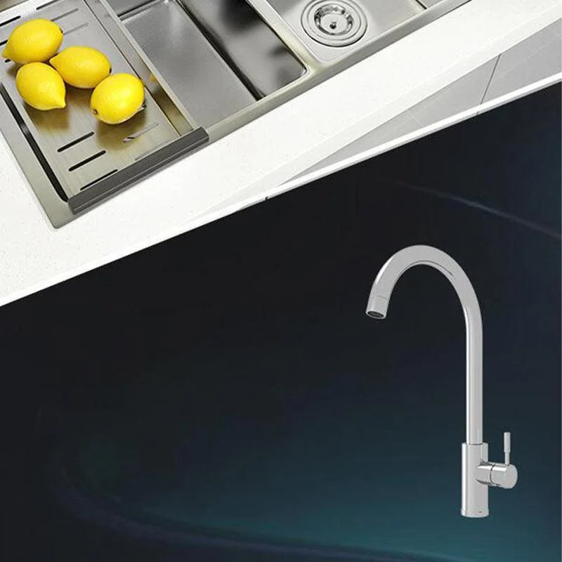 Modern Kitchen Bar Sink Stainless Steel with Drain Strainer Kit and Soap Dispenser Sink -Bathlova