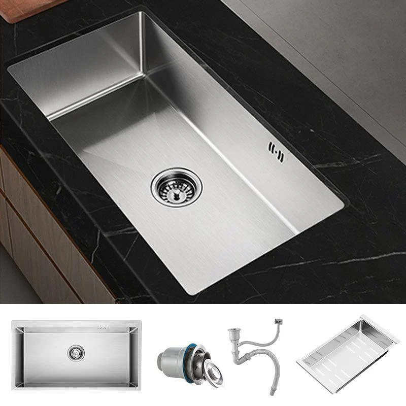 Modern Kitchen Bar Sink Stainless Steel with Soundproofing Workstation Ledge -Bathlova