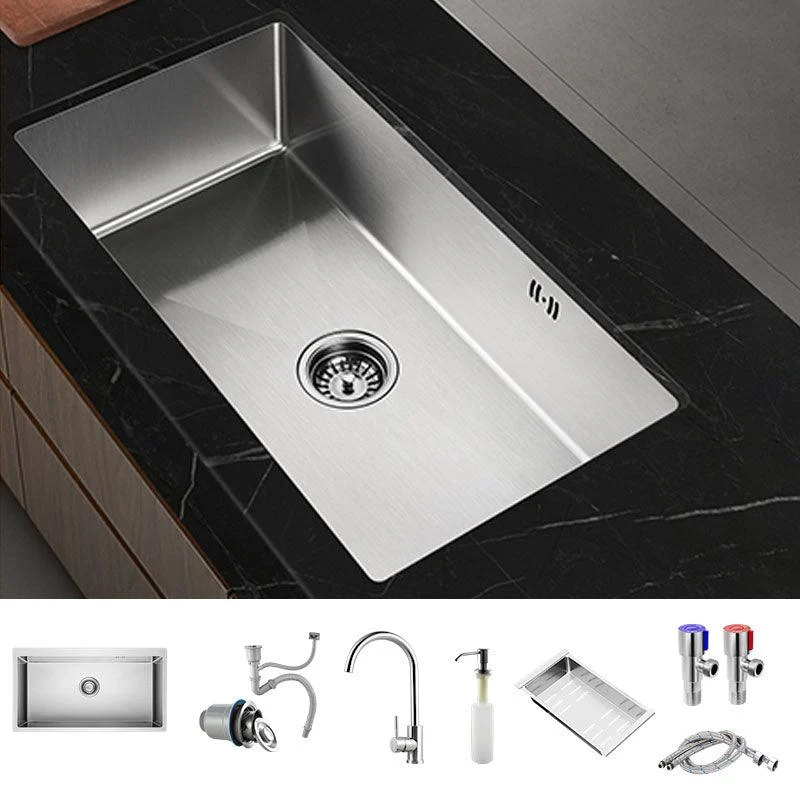 Modern Kitchen Bar Sink Stainless Steel with Soundproofing Workstation Ledge -Bathlova