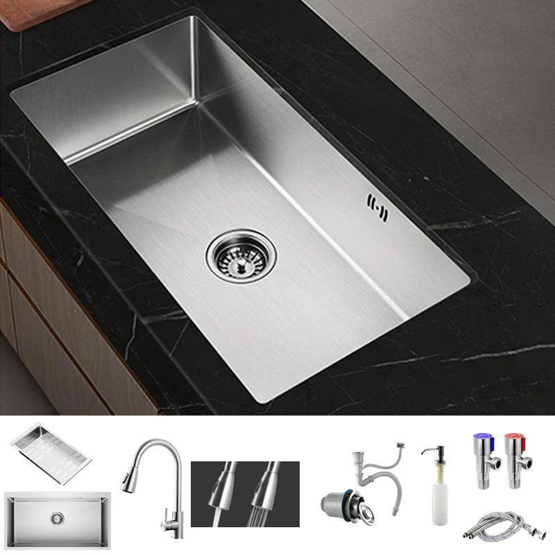 Modern Kitchen Bar Sink Stainless Steel with Soundproofing Workstation Ledge -Bathlova