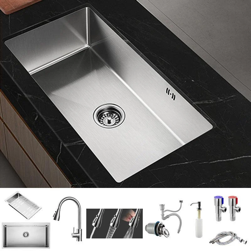 Modern Kitchen Bar Sink Stainless Steel with Soundproofing Workstation Ledge -Bathlova