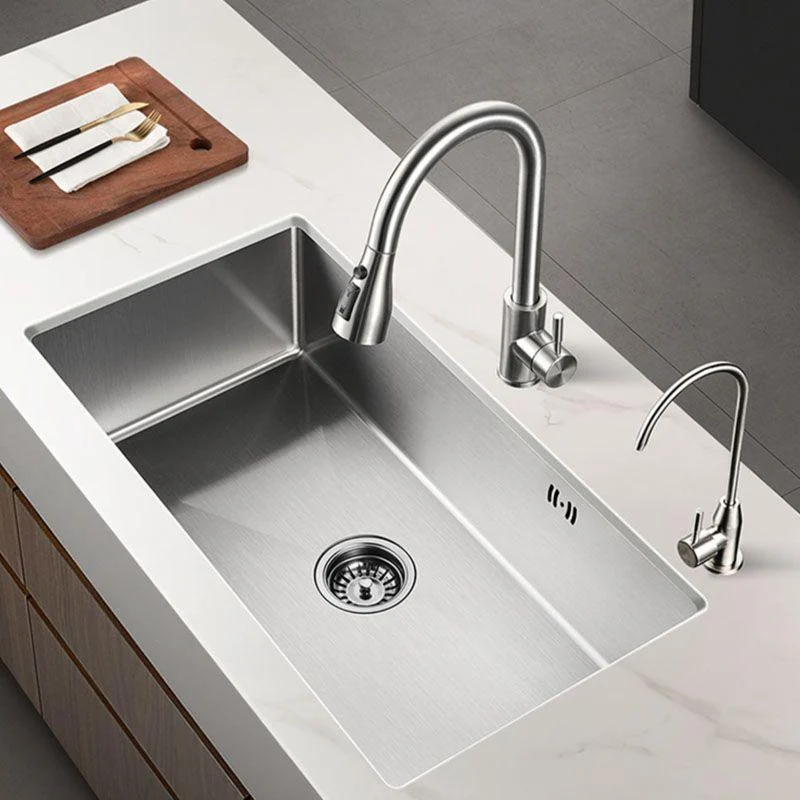 Modern Kitchen Bar Sink Stainless Steel with Soundproofing Workstation Ledge -Bathlova