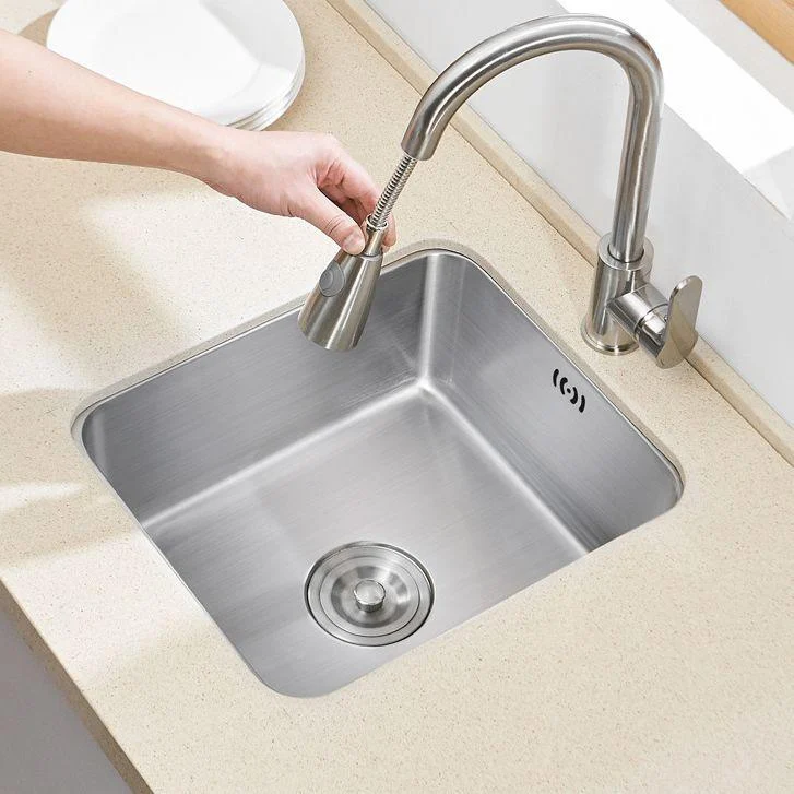 Modern Kitchen Sink Pull out Tap Rod Handle Stainless Steel Sink -Bathlova