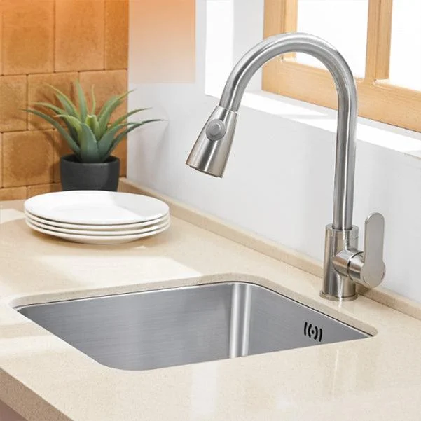 Modern Kitchen Sink Pull out Tap Rod Handle Stainless Steel Sink -Bathlova