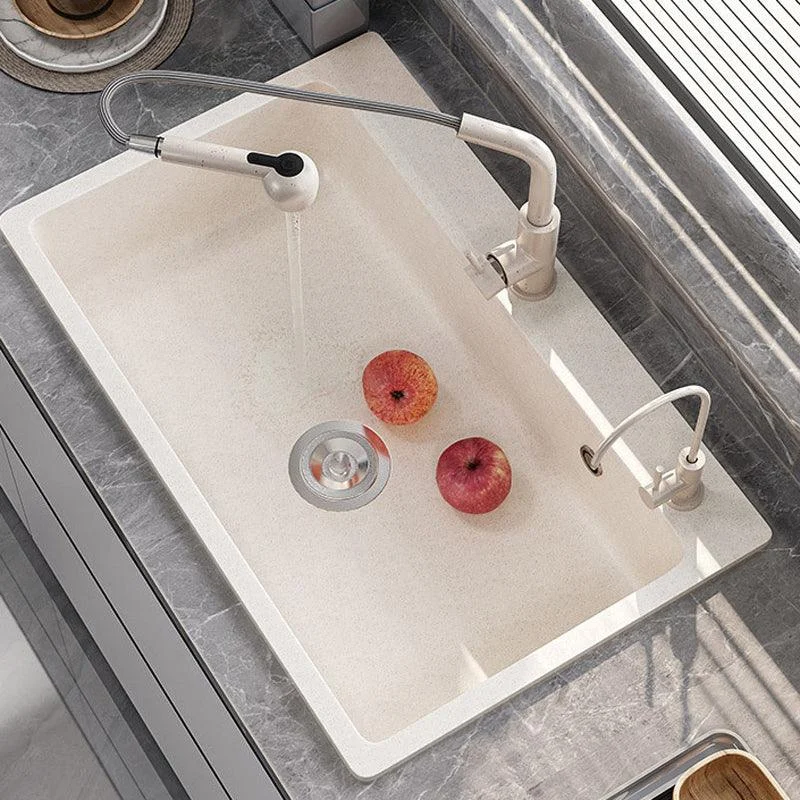 Modern Kitchen Sink Quartz Drop-In with Accessories and Tap Kitchen Bar Sink -Bathlova