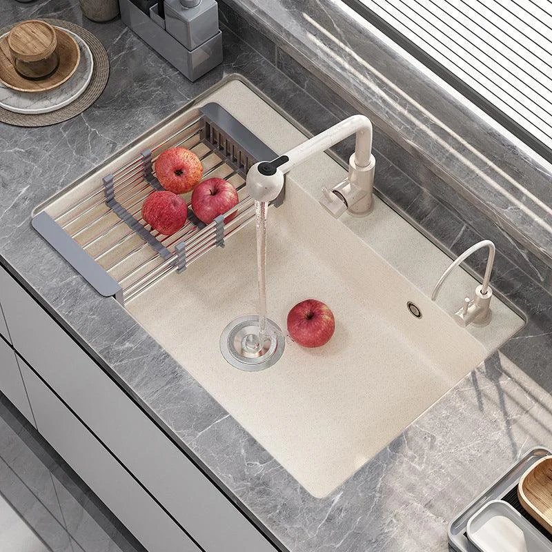 Modern Kitchen Sink Quartz Drop-In with Accessories and Tap Kitchen Bar Sink -Bathlova