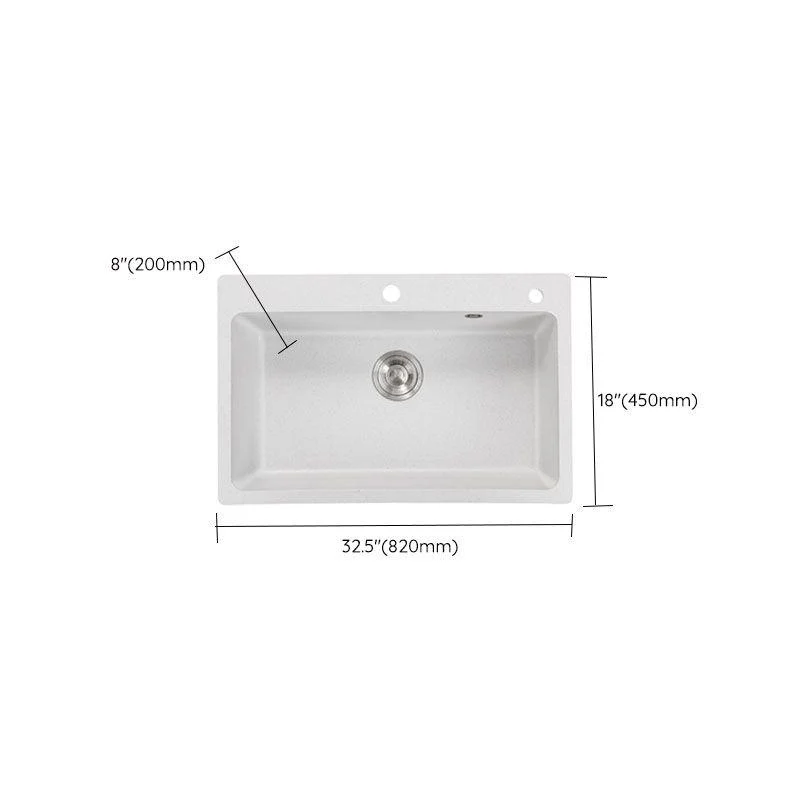 Modern Kitchen Sink Quartz with Accessories and Tap Drop-In Workstation Sink -Bathlova