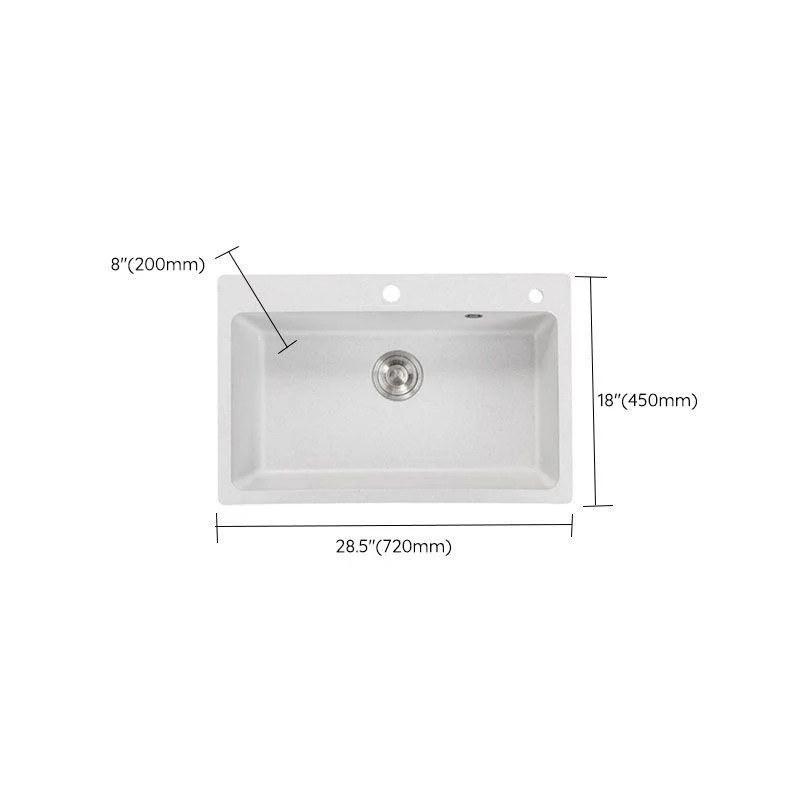 Modern Kitchen Sink Quartz with Accessories and Tap Drop-In Workstation Sink -Bathlova