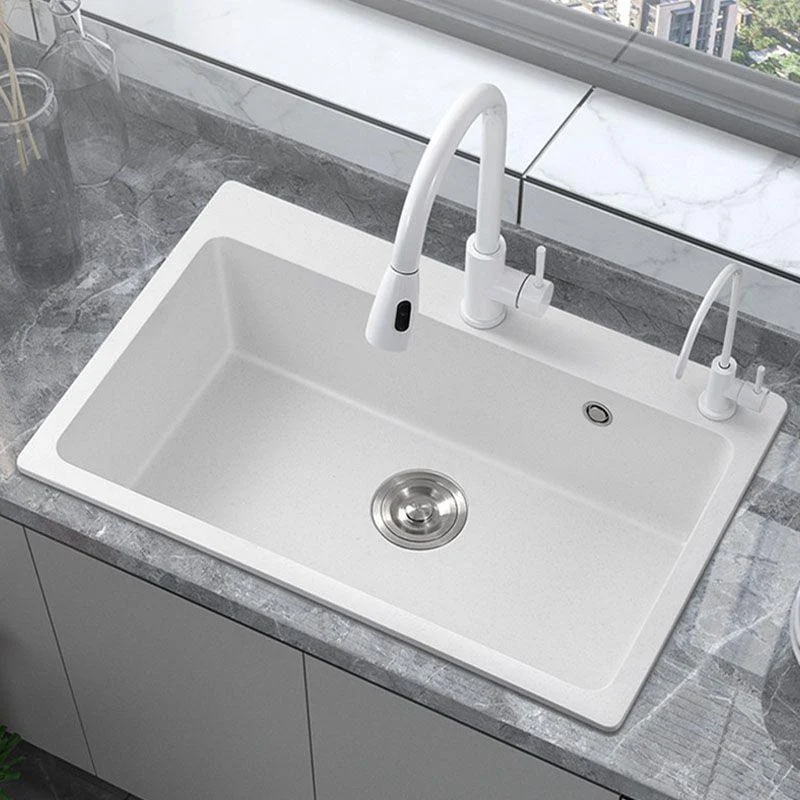 Modern Kitchen Sink Quartz with Accessories and Tap Drop-In Workstation Sink -Bathlova