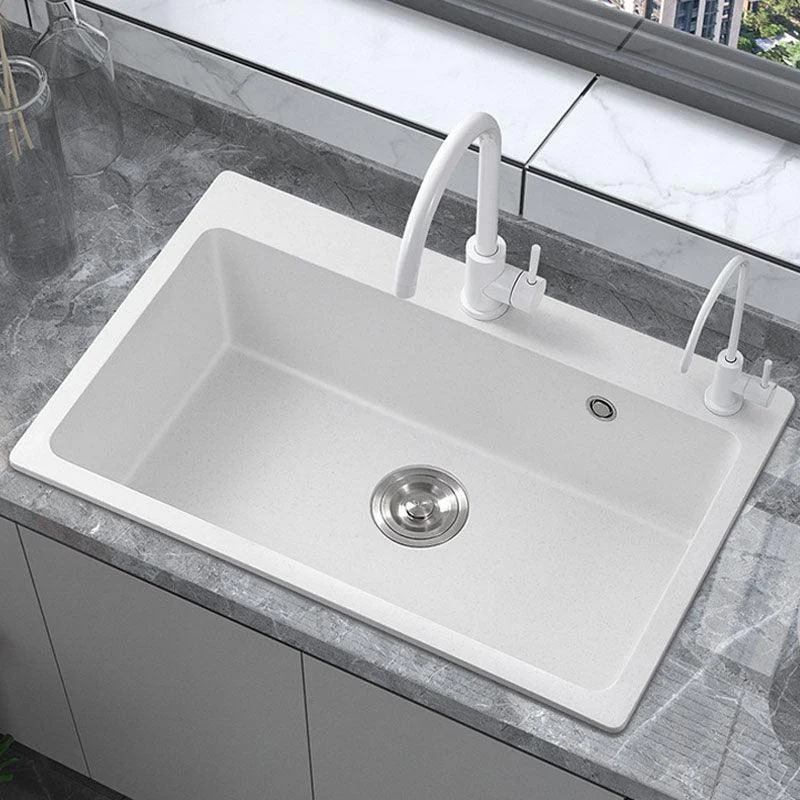 Modern Kitchen Sink Quartz with Accessories and Tap Drop-In Workstation Sink -Bathlova