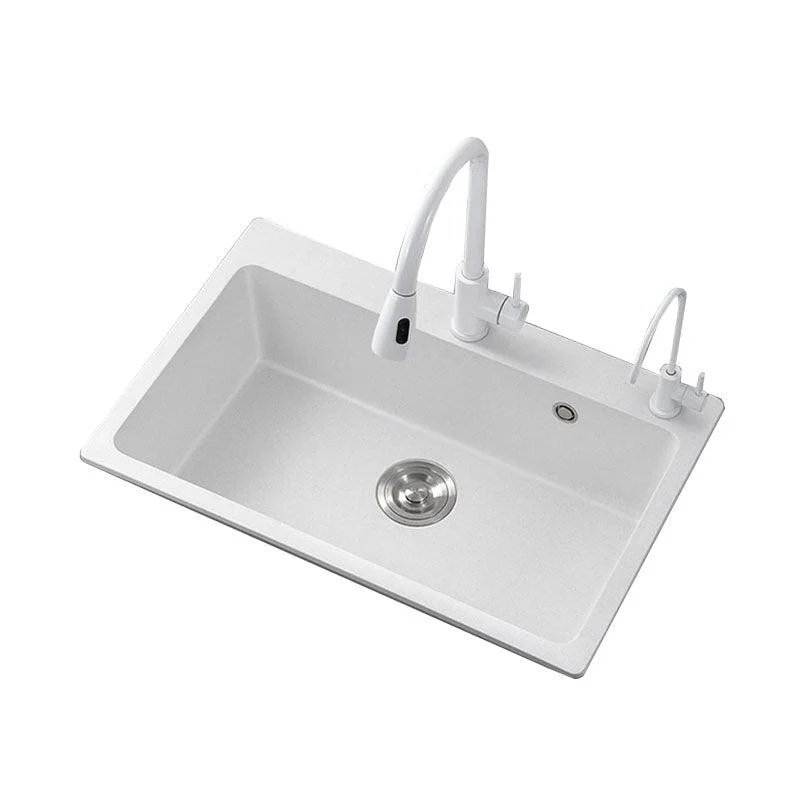 Modern Kitchen Sink Quartz with Accessories and Tap Drop-In Workstation Sink -Bathlova