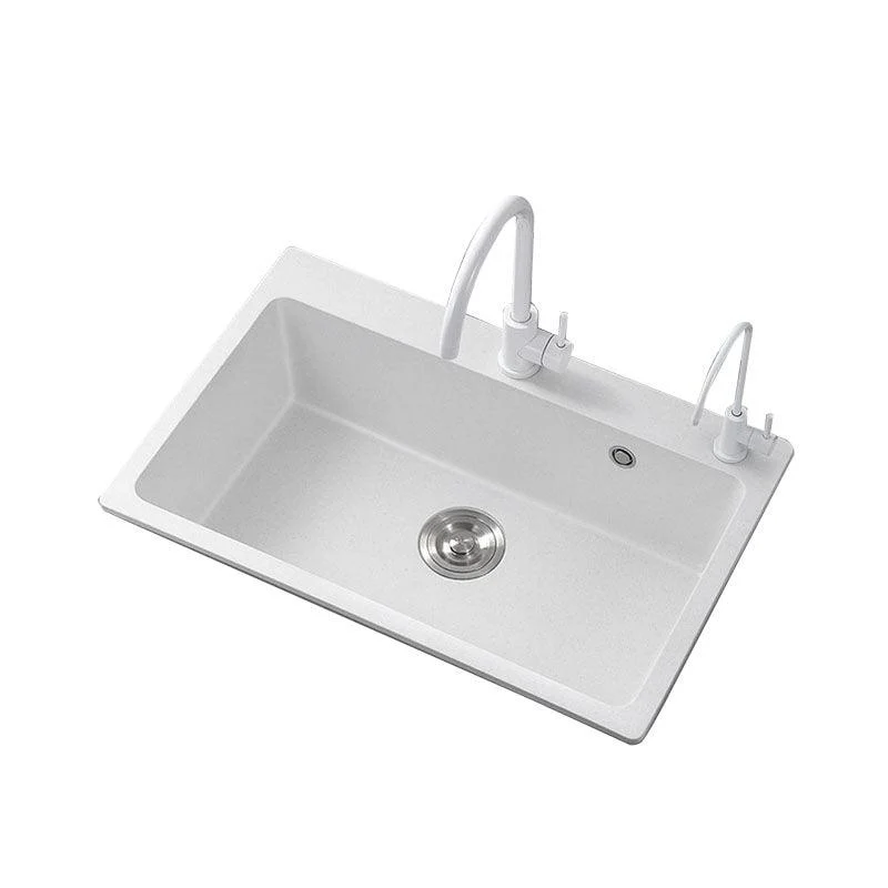 Modern Kitchen Sink Quartz with Accessories and Tap Drop-In Workstation Sink -Bathlova