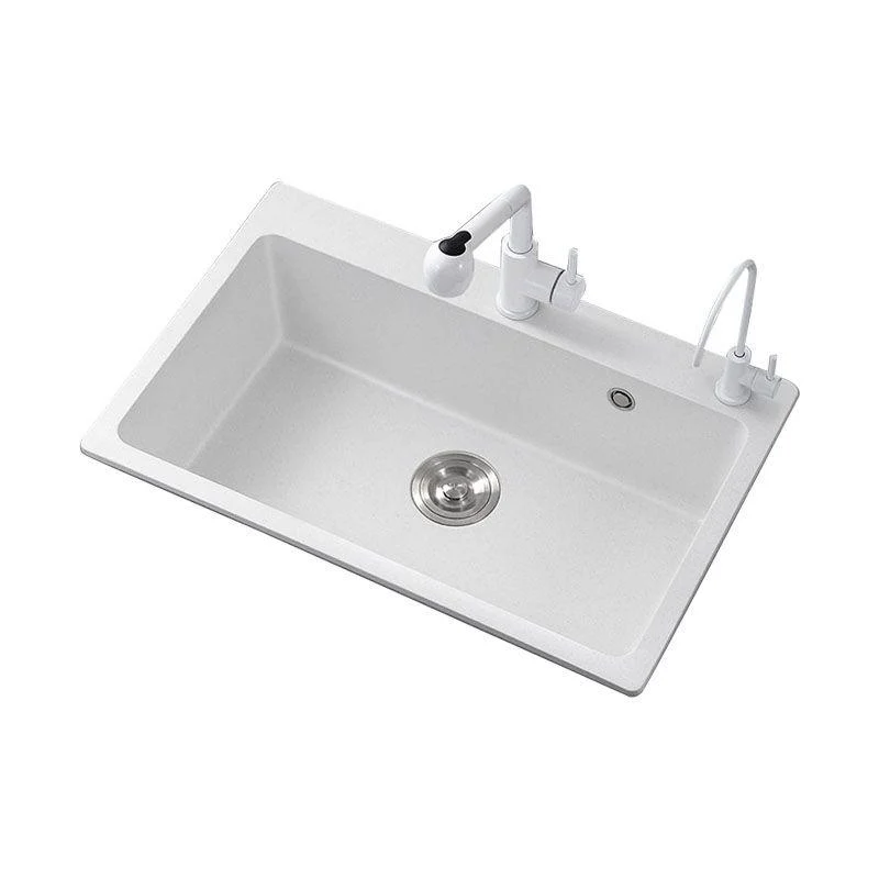 Modern Kitchen Sink Quartz with Accessories and Tap Drop-In Workstation Sink -Bathlova