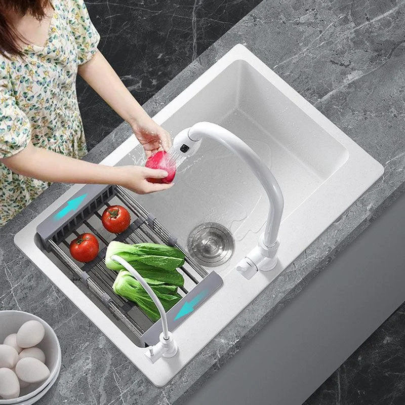 Modern Kitchen Sink Quartz with Accessories and Tap Drop-In Workstation Sink -Bathlova