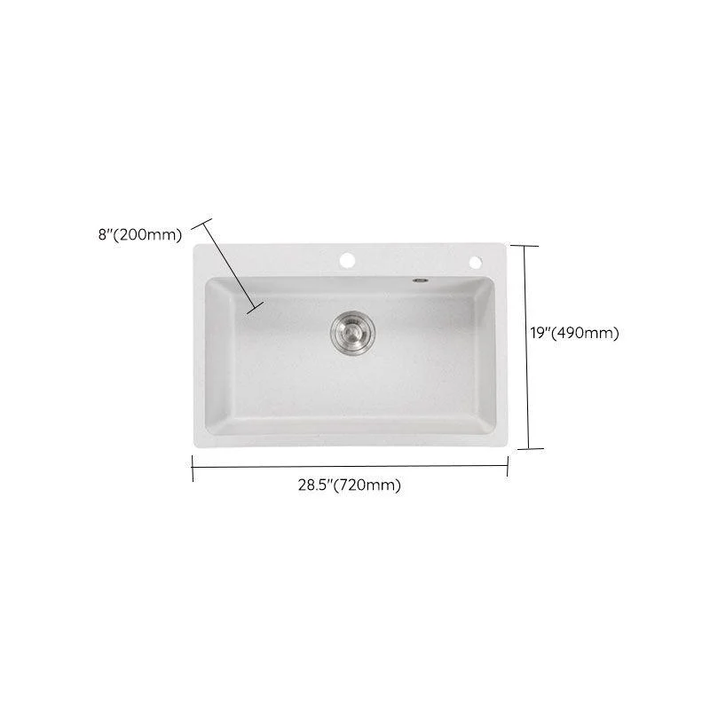 Modern Kitchen Sink Quartz with Accessories and Tap Drop-In Workstation Sink -Bathlova