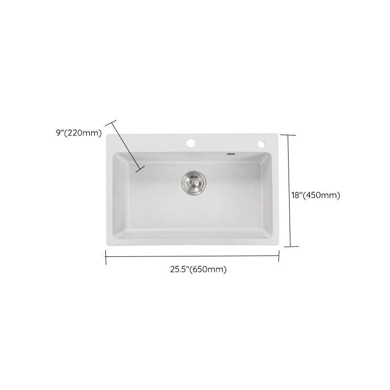 Modern Kitchen Sink Quartz with Accessories and Tap Drop-In Workstation Sink -Bathlova