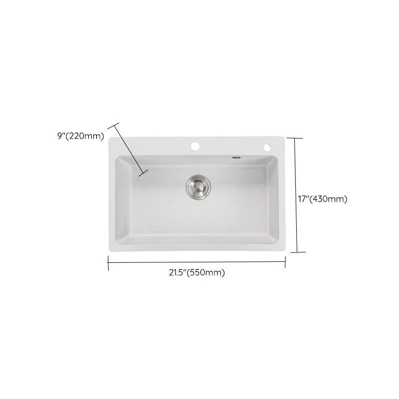 Modern Kitchen Sink Quartz with Accessories and Tap Drop-In Workstation Sink -Bathlova