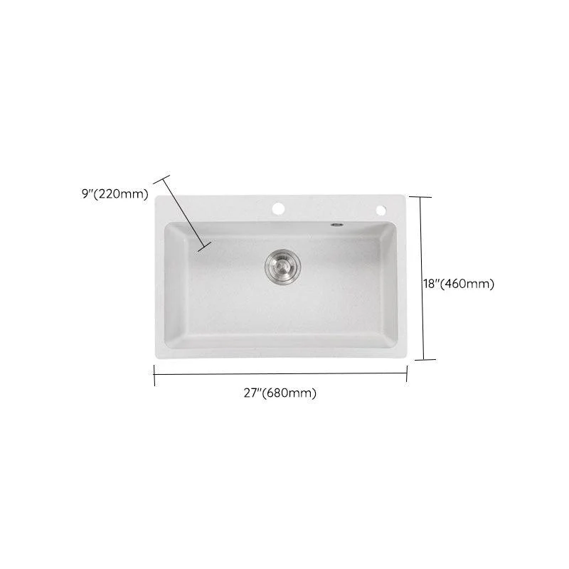 Modern Kitchen Sink Quartz with Accessories and Tap Drop-In Workstation Sink -Bathlova