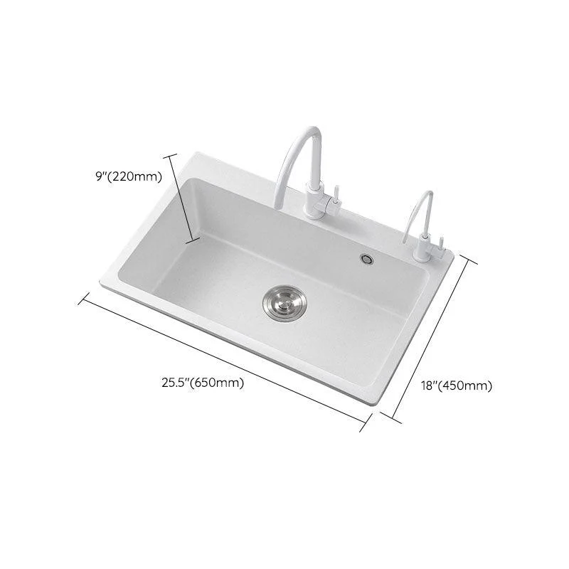 Modern Kitchen Sink Quartz with Accessories and Tap Drop-In Workstation Sink -Bathlova