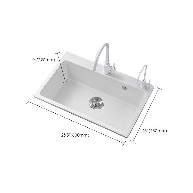 Modern Kitchen Sink Quartz with Accessories and Tap Drop-In Workstation Sink -Bathlova