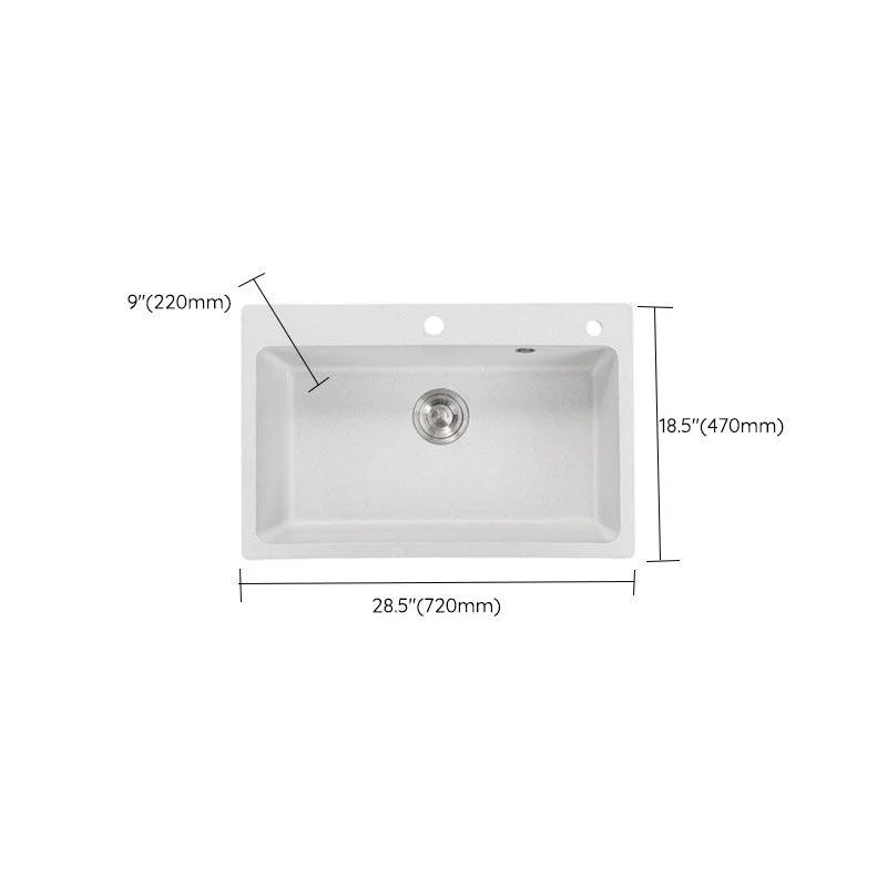 Modern Kitchen Sink Quartz with Accessories and Tap Drop-In Workstation Sink -Bathlova