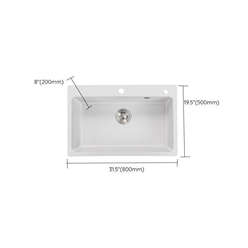 Modern Kitchen Sink Quartz with Accessories and Tap Drop-In Workstation Sink -Bathlova