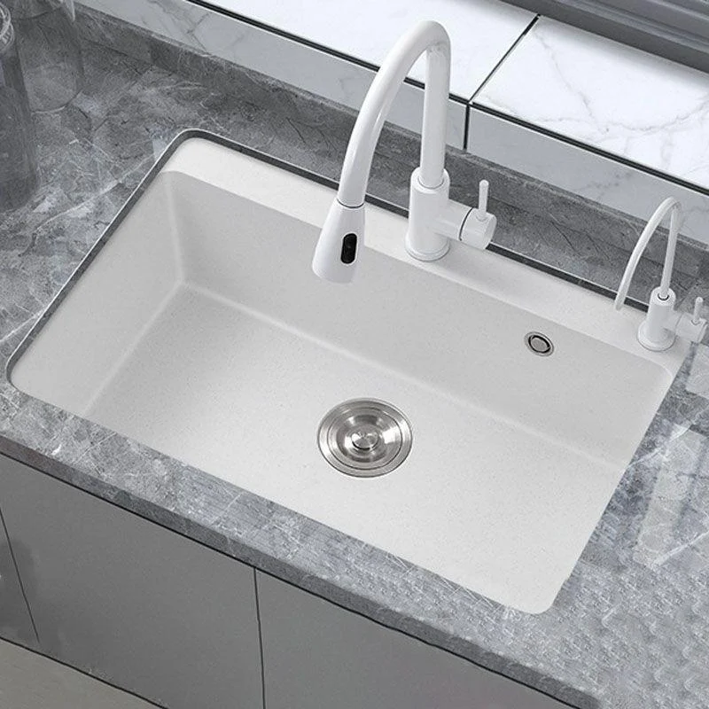 Modern Kitchen Sink Quartz with Accessories and Tap Drop-In Workstation Sink -Bathlova