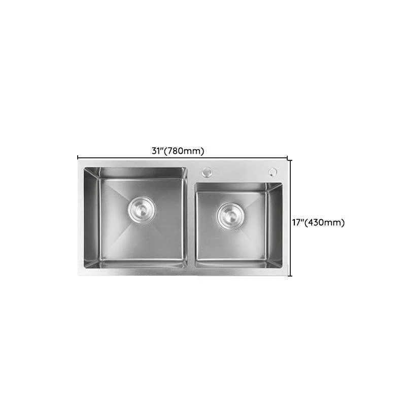 Modern Kitchen Sink Rectangular Stainless Sink with Kitchen Pull-out Tap -Bathlova