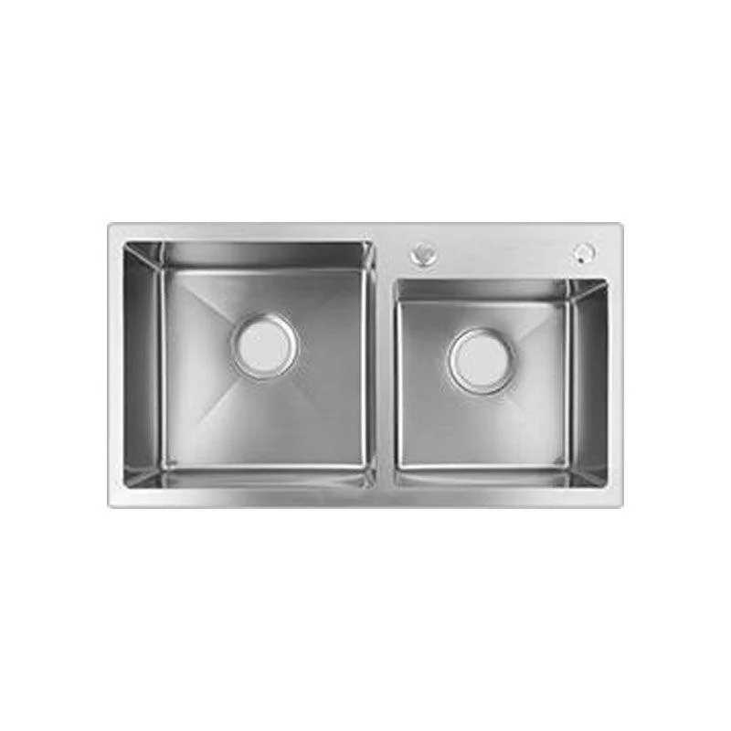 Modern Kitchen Sink Rectangular Stainless Sink with Kitchen Pull-out Tap -Bathlova