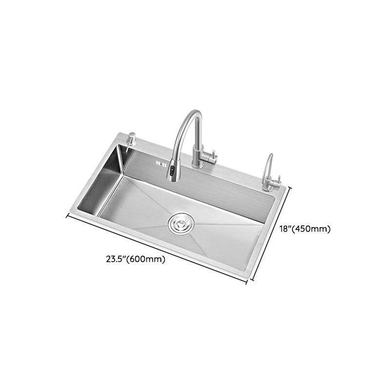 Modern Kitchen Sink Rectangular Water Purification Kitchen Sink -Bathlova