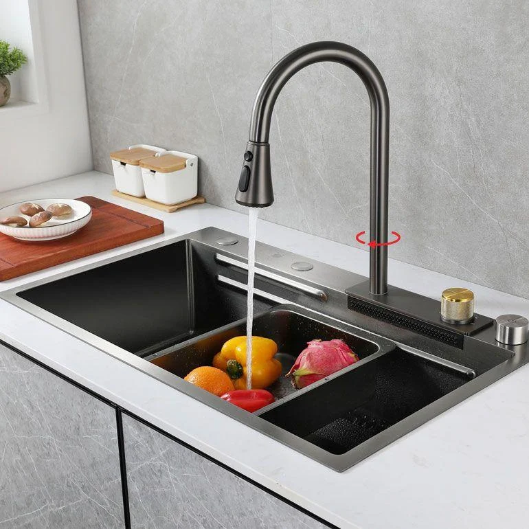 Modern Kitchen Sink Single Basin Kitchen Sink with Soundproofing -Bathlova