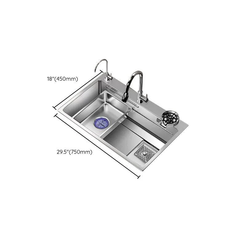 Modern Kitchen Sink Stainless Rectangular Pull-out Tap Kitchen Sink -Bathlova