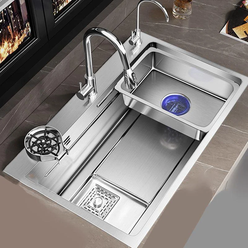 Modern Kitchen Sink Stainless Rectangular Pull-out Tap Kitchen Sink -Bathlova