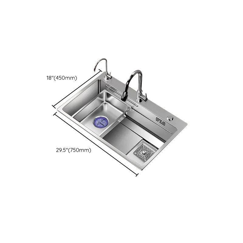 Modern Kitchen Sink Stainless Rectangular Pull-out Tap Kitchen Sink -Bathlova