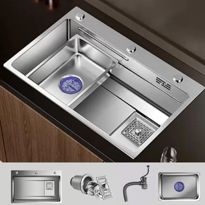 Modern Kitchen Sink Stainless Rectangular Pull-out Tap Kitchen Sink -Bathlova