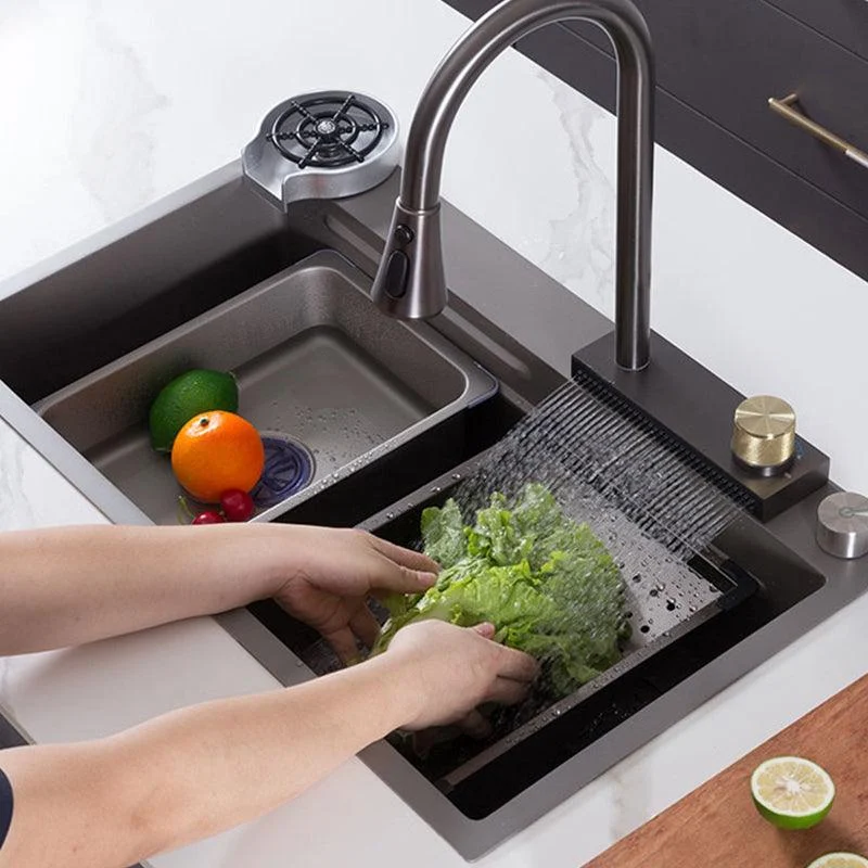 Modern Kitchen Sink Stainless Rectangular Tap Kitchen Sink -Bathlova