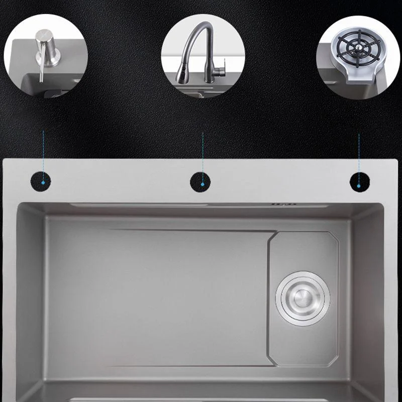 Modern Kitchen Sink Stainless Rectangular Tap Kitchen Sink -Bathlova