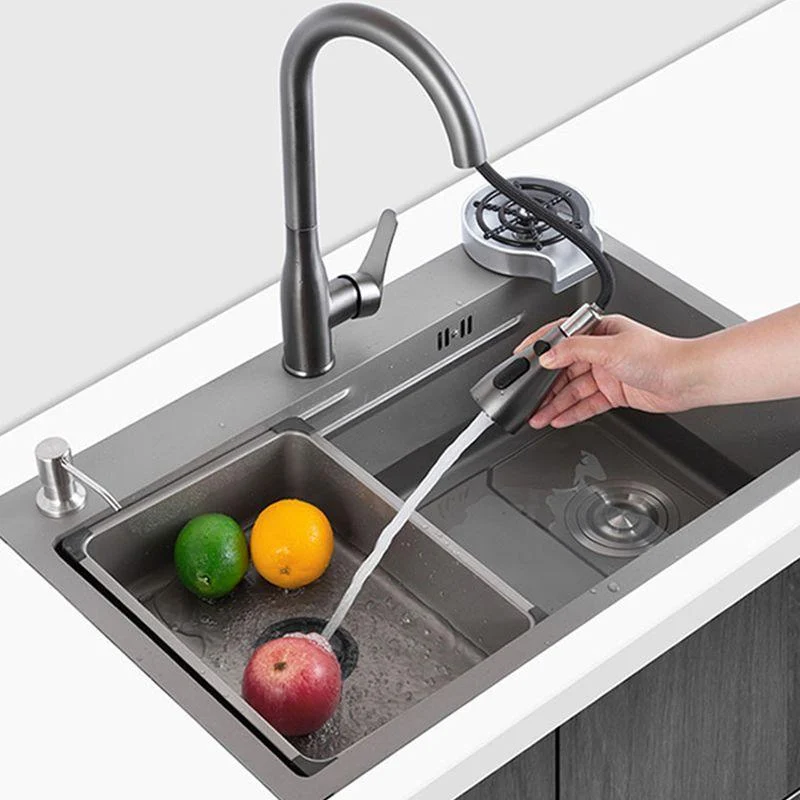 Modern Kitchen Sink Stainless Rectangular Tap Kitchen Sink -Bathlova