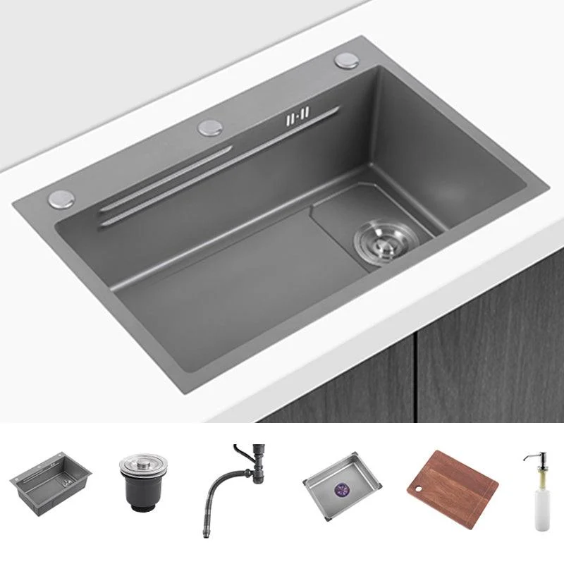 Modern Kitchen Sink Stainless Rectangular Tap Kitchen Sink -Bathlova