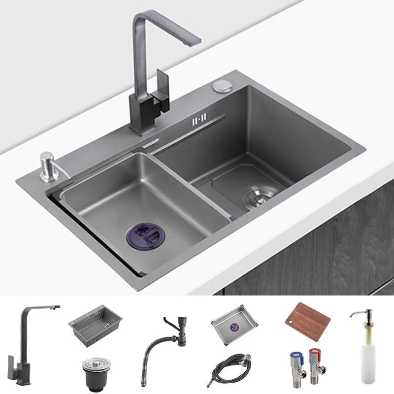 Modern Kitchen Sink Stainless Rectangular Tap Kitchen Sink -Bathlova