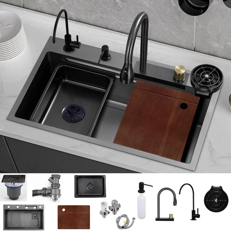 Modern Kitchen Sink Stainless Rectangular Tap Kitchen Sink -Bathlova