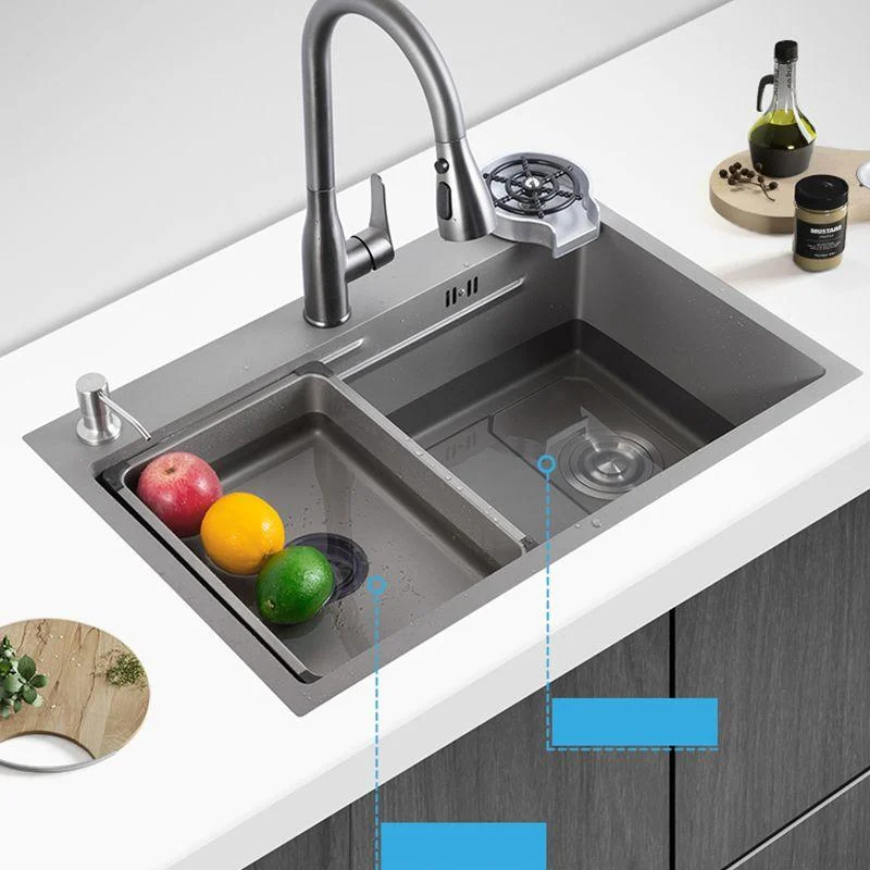 Modern Kitchen Sink Stainless Rectangular Tap Kitchen Sink -Bathlova