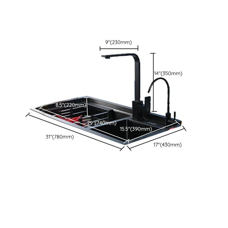 Modern Kitchen Sink Stainless Steel 2 Holes Drop-In Wear-resistant Kitchen Sink -Bathlova