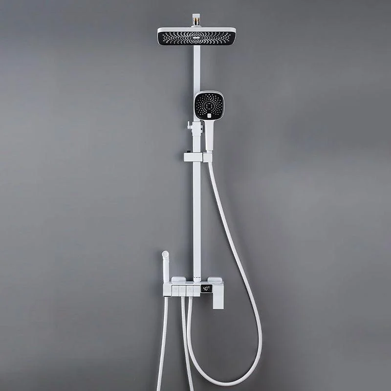 Modern Pressure Balanced Diverter Valve Shower Tap Adjustable Shower System -Bathlova