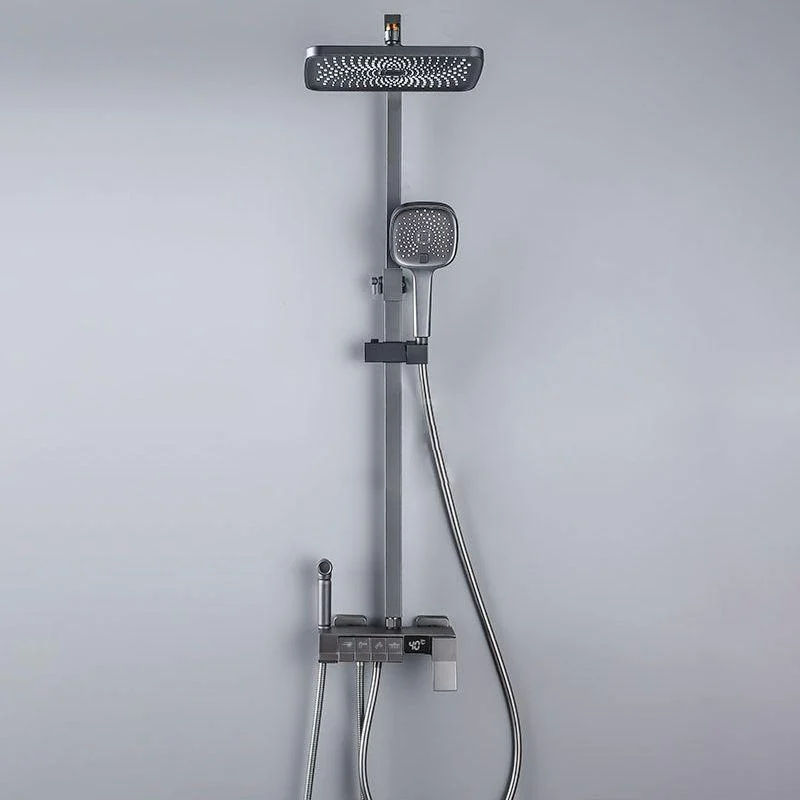 Modern Pressure Balanced Diverter Valve Shower Tap Adjustable Shower System -Bathlova